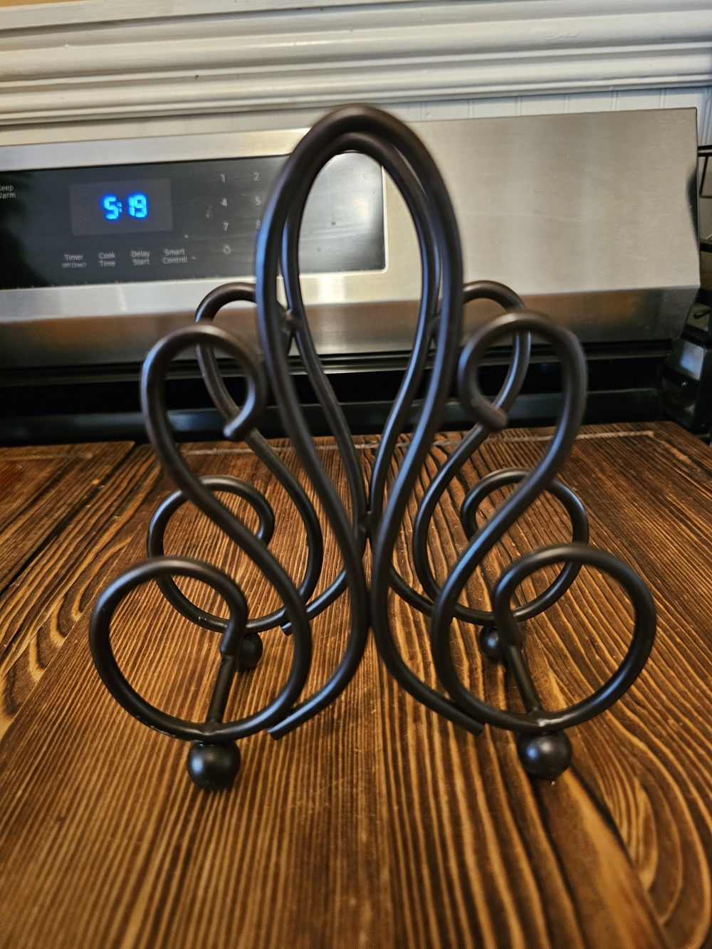 Black Decorative Metal Napkin Holder
